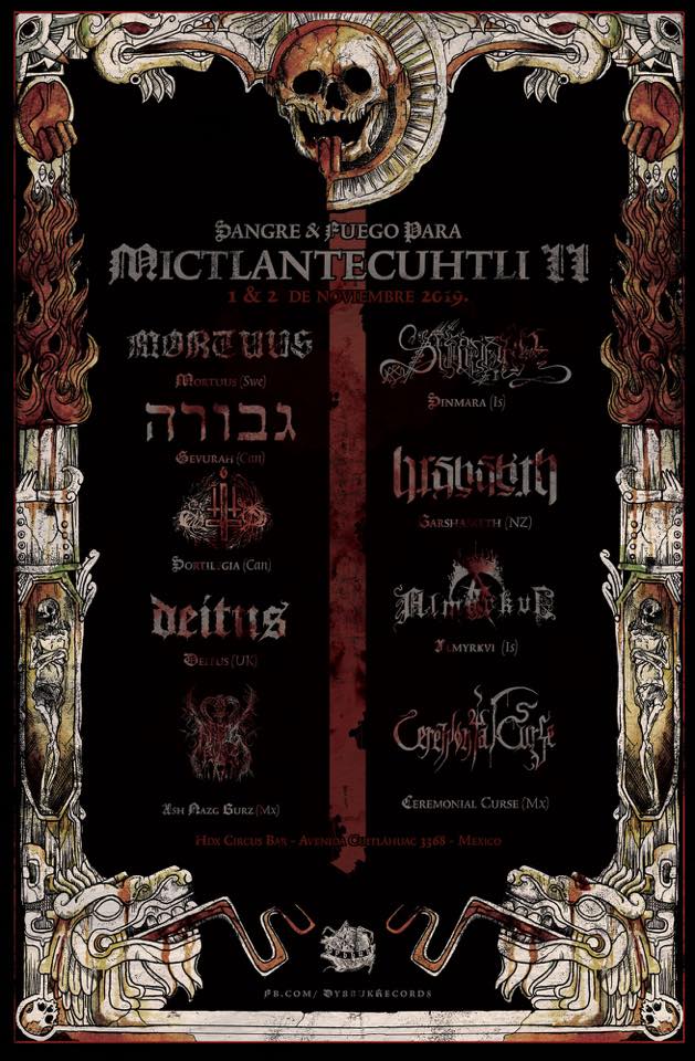 Cartel del festival Sangre y Fuego para Mictlantecuhtli II