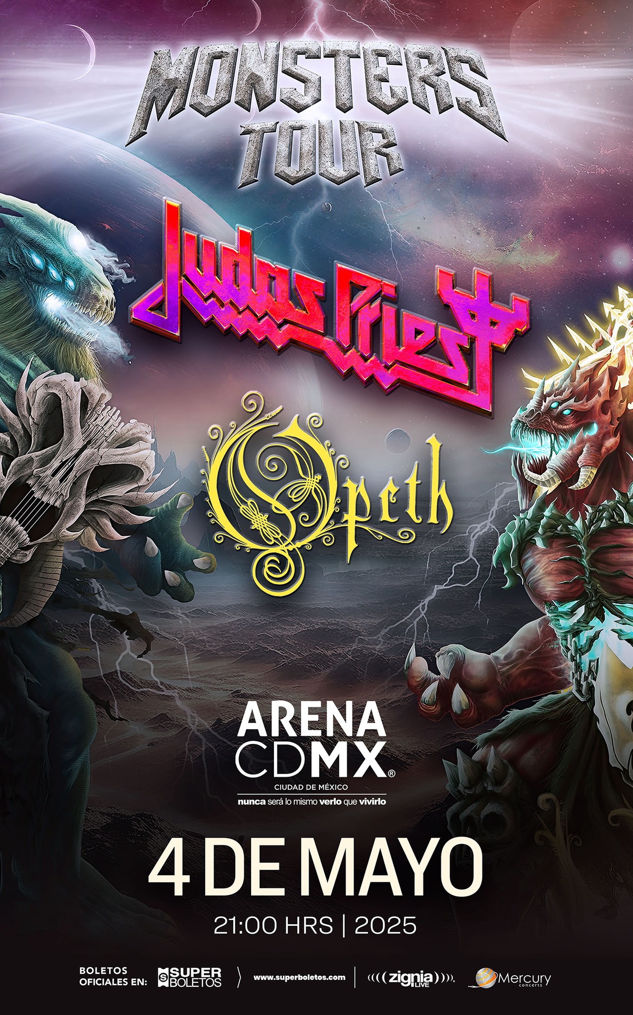 Monsters Tour Judas Priest Y Opeth En La Arena CDMX 2025 METALTOWER NET