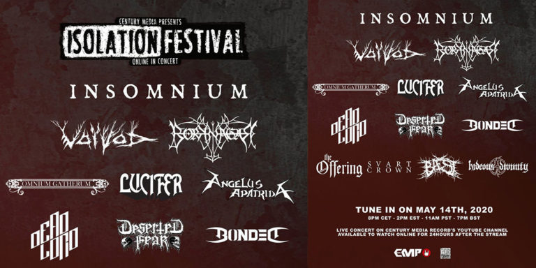 INSOMNIUM, LUCIFER, BORKNAGAR, ANGELUS APATRIDA y más en el ISOLATION FESTIVAL