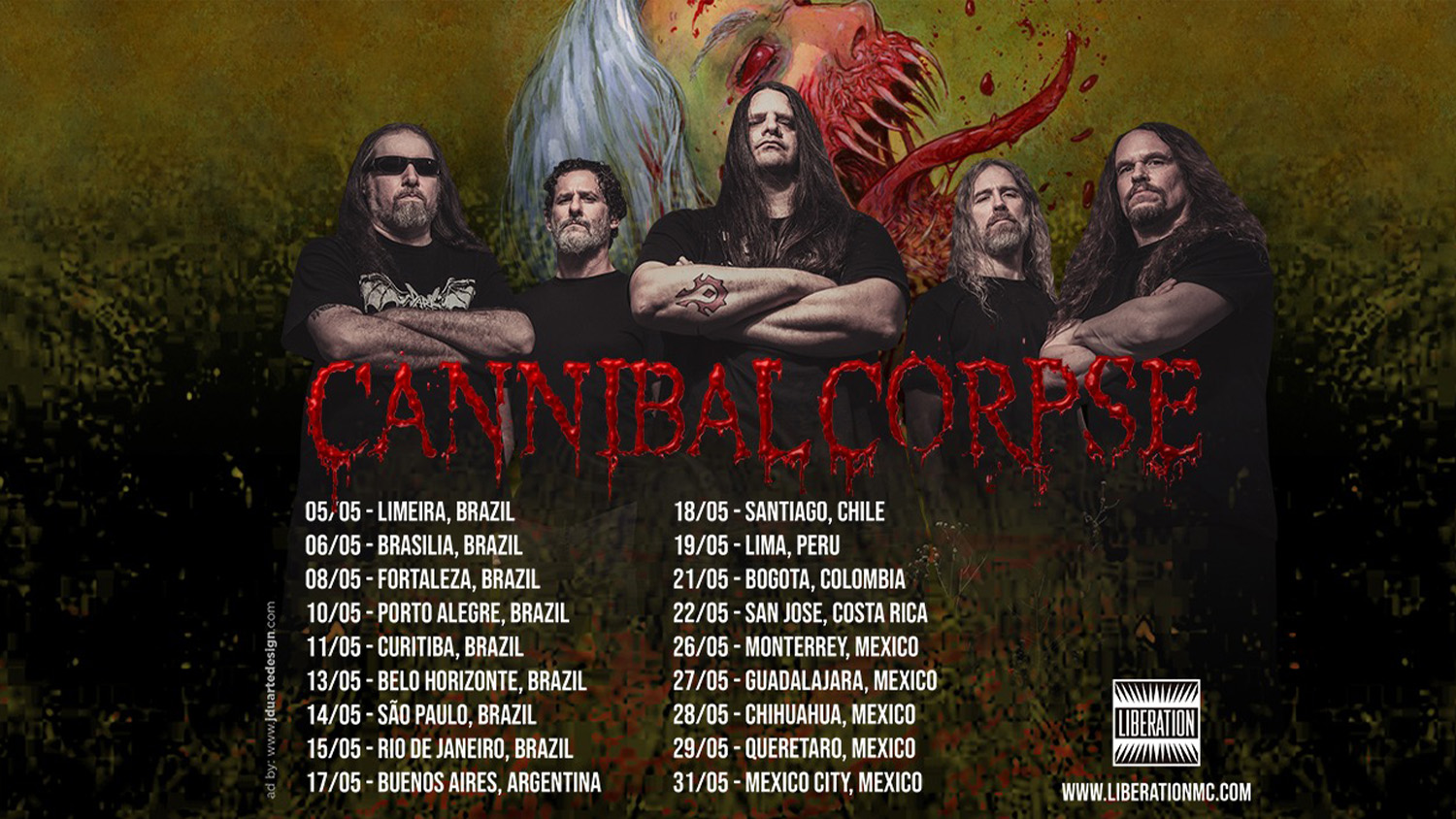 cannibal corpse tour 2022