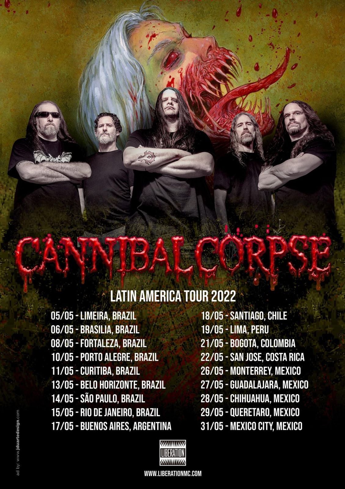 CANNIBAL CORPSE Gira México y Latinoamérica 2022