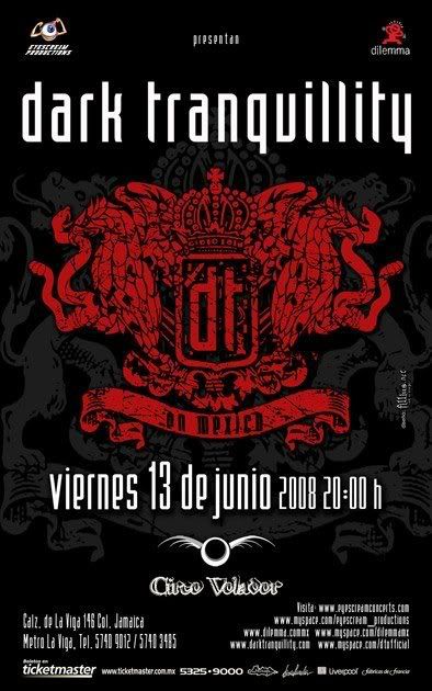 DARK TRANQUILLITY, “Fiction Tour” 13 de junio, 2008, Circo Volador Ciudad de México