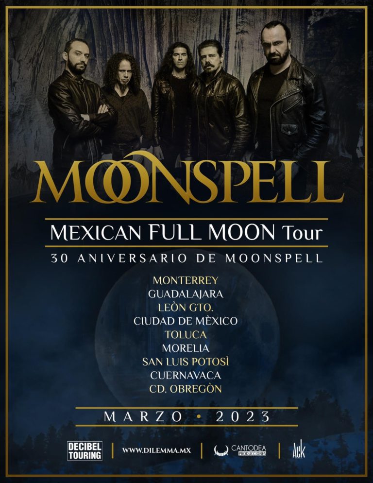 MOONSPELL en México: Mexican Full Moon Tour 2023, fechas, ciudades y precios de boletos