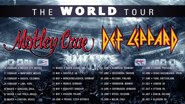 MOTLEY CRUE y DEF LEPPARD en México y Latinoamerica, Fechas, Ciudades de su World Tour