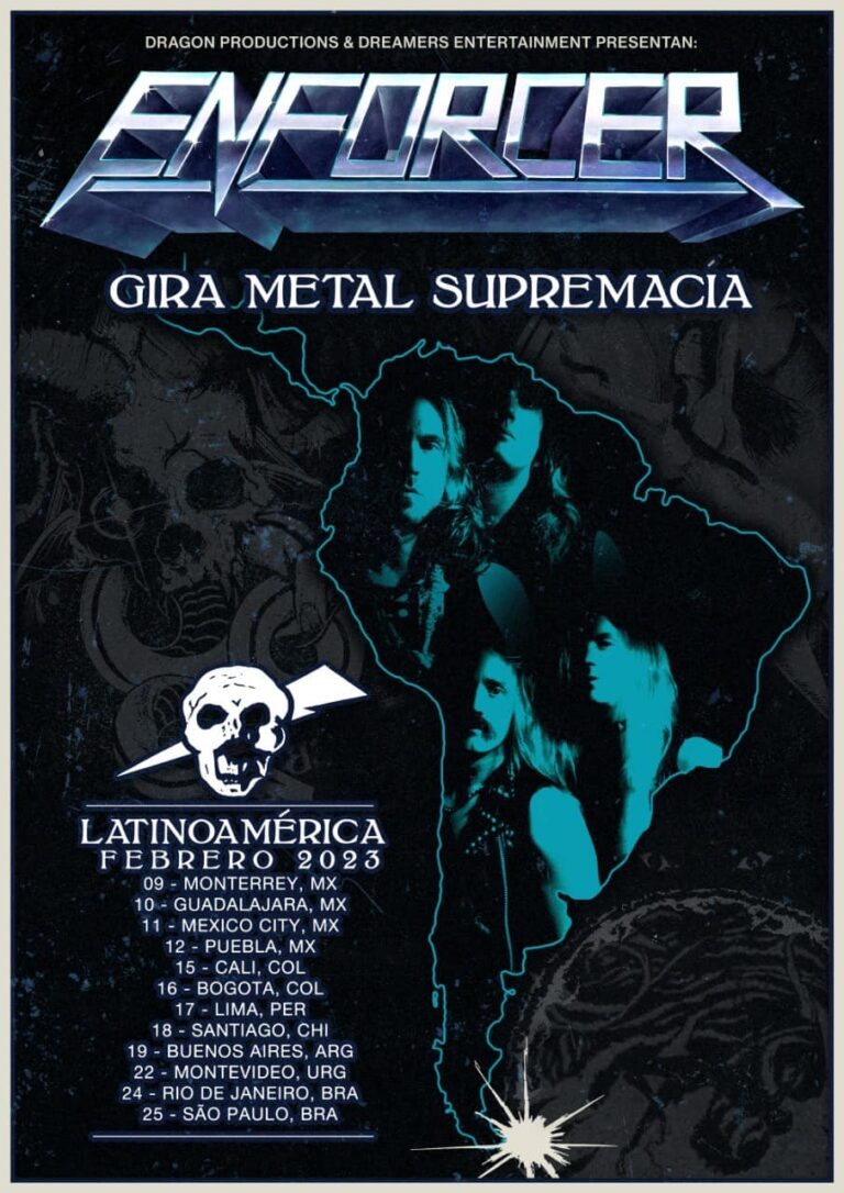 ENFORCER Gira Metal Supremacia México y Sudamérica 2023