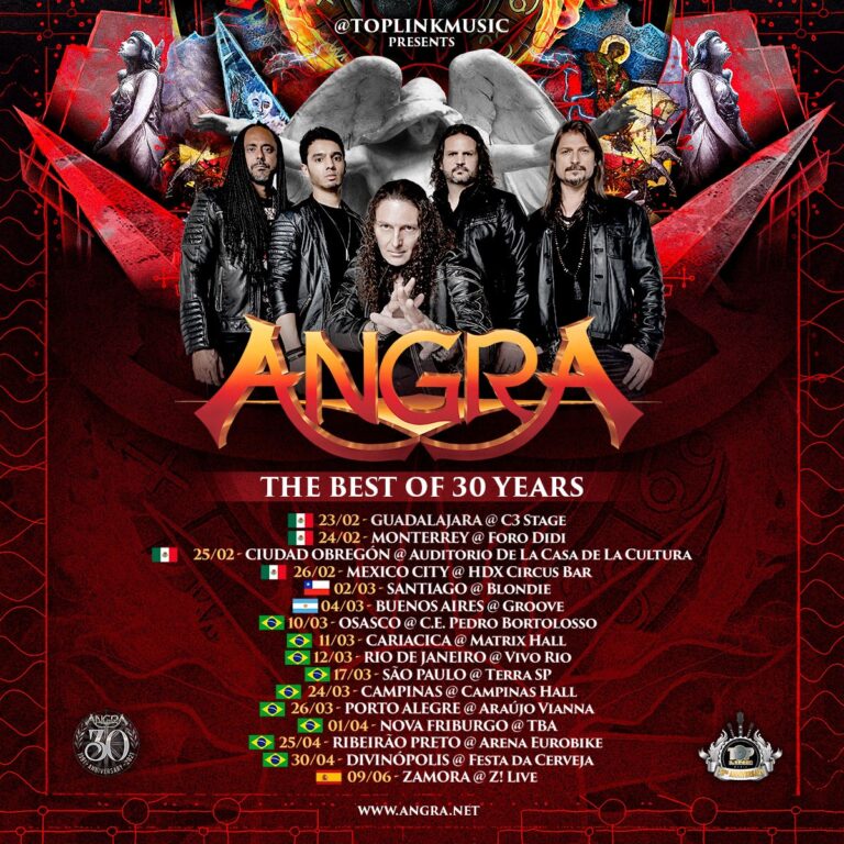 ANGRA: The Best Of 30 Years 2023 Tour México, Argentina, Chile y Brasil, Fechas y Boletos