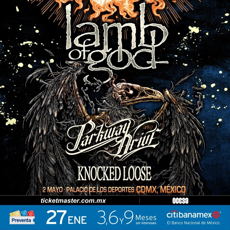 LAMB OF GOD y PARKWAY DRIVE en México 2023, Lugar, Fecha, Preventa de Boletos