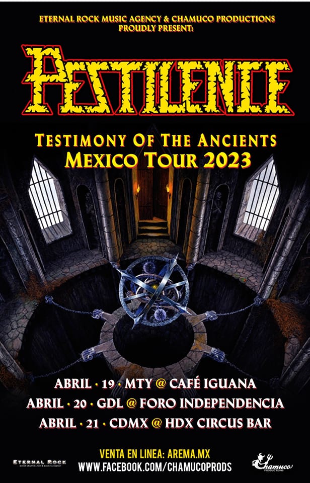 PESTILENCE Testimony of the Ancients Mexico Tour 2023