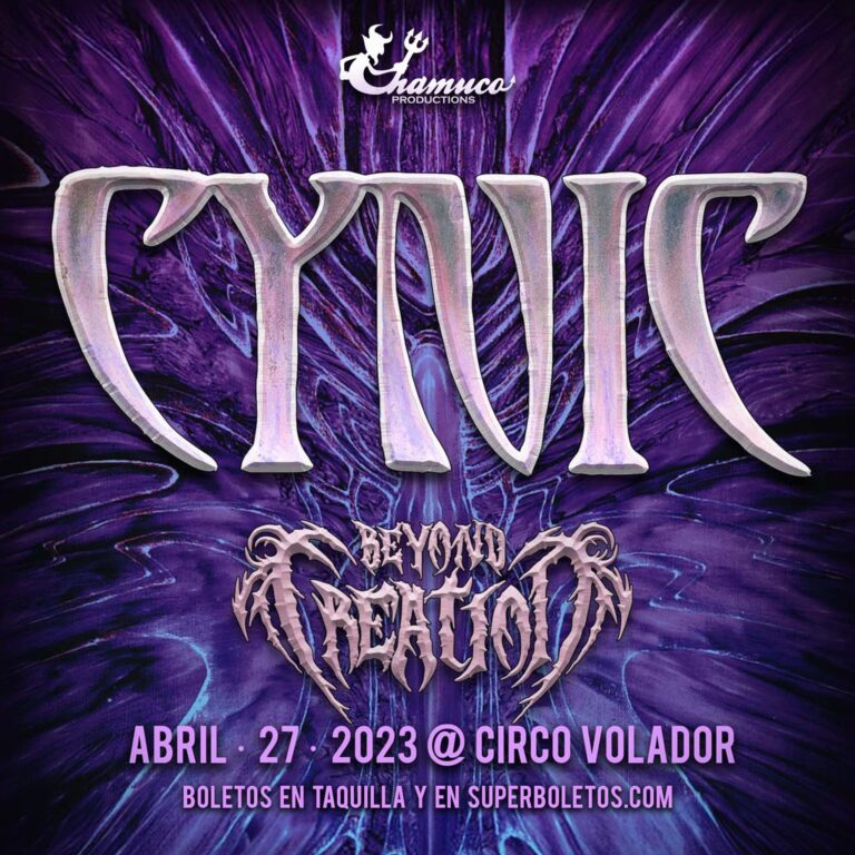CYNIC y BEYOND CREATION en concierto México 2023
