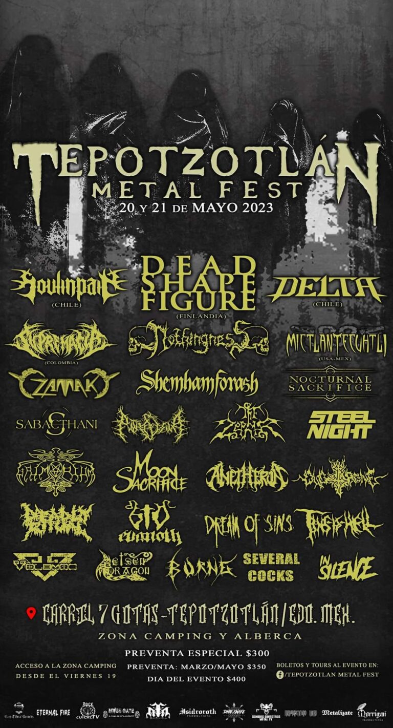 Tepotzotlán Metal Fest 2023, bandas, cartel completo y boletos