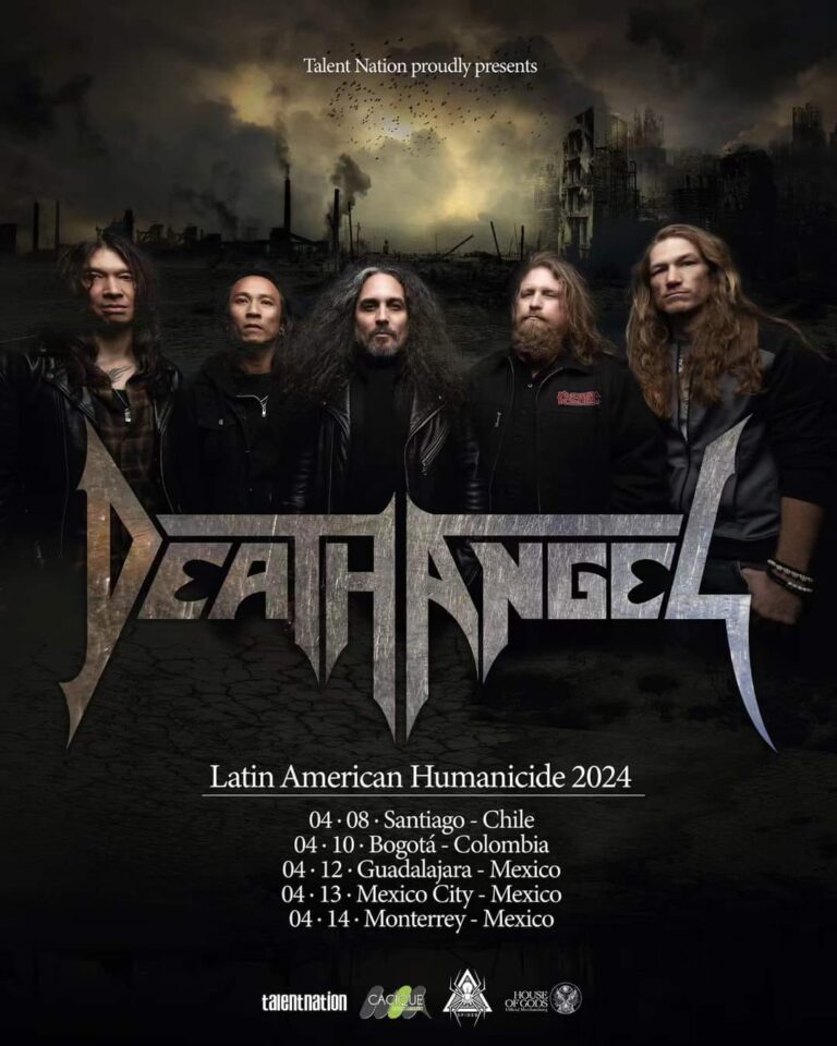 DEATH ANGEL Latin American Humanicide Tour 2024: México, Colombia y Chile