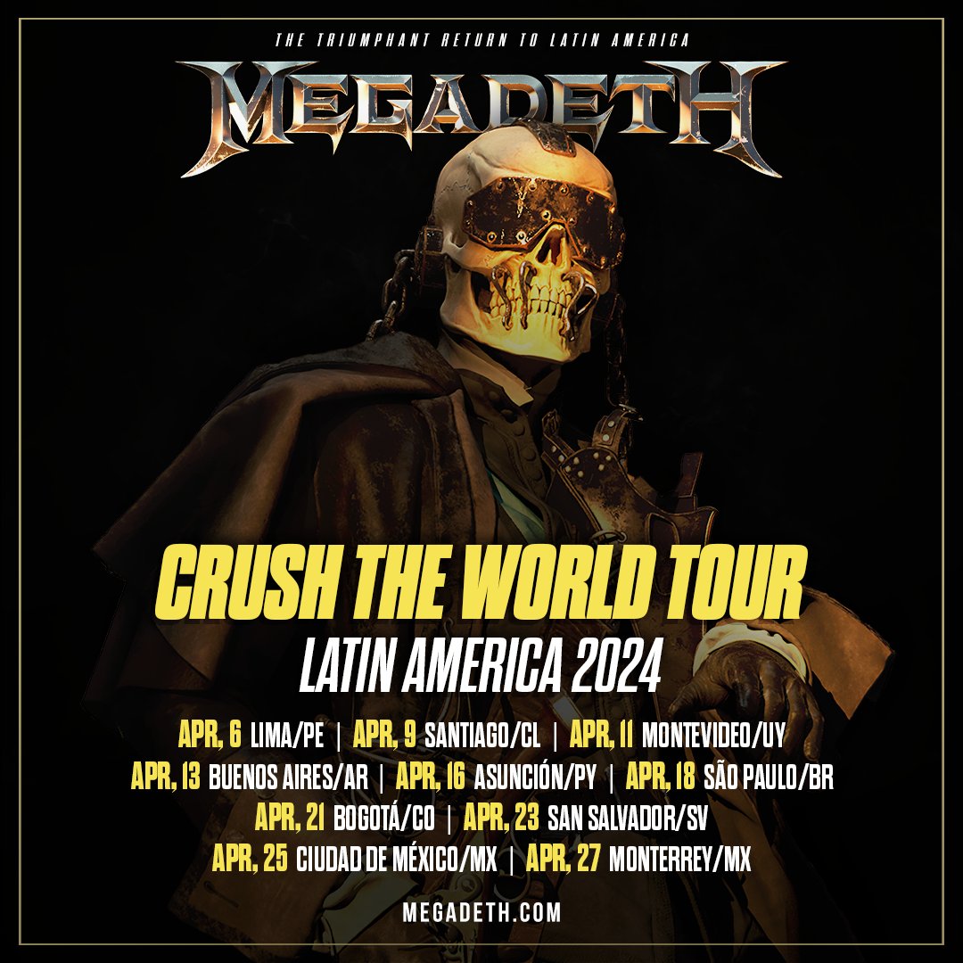 megadeth world tour