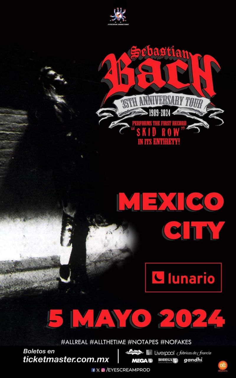 Sebastian Bach en México CDMX 2024