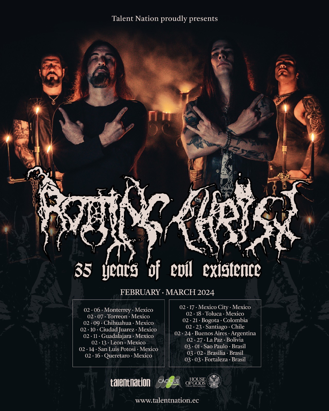 ROTTING CHRIST 35 Years of Existence Tour Mexico y Latinoamérica 2024