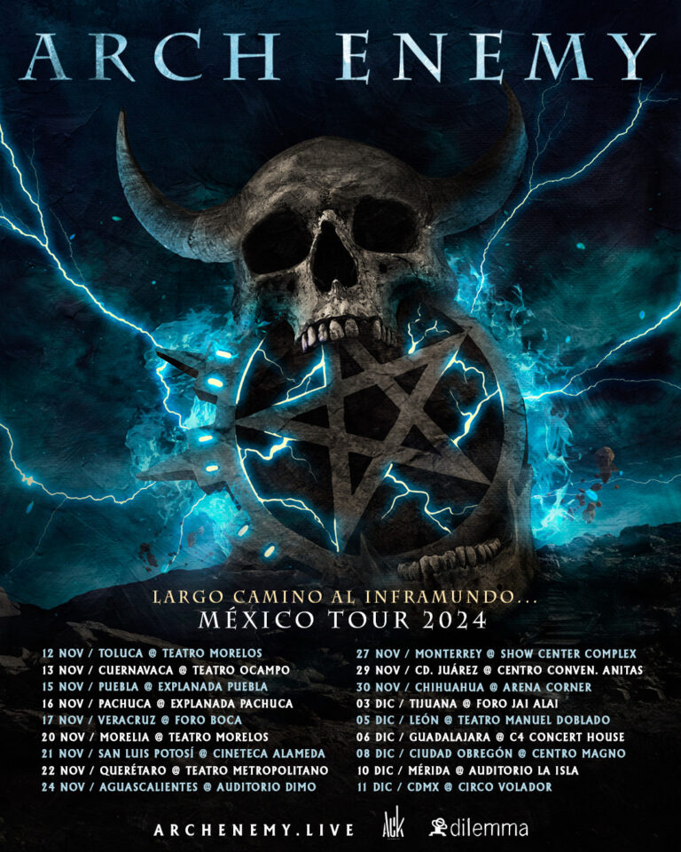 ARCH ENEMY – Largo Camino al Inframundo – México Tour 2024