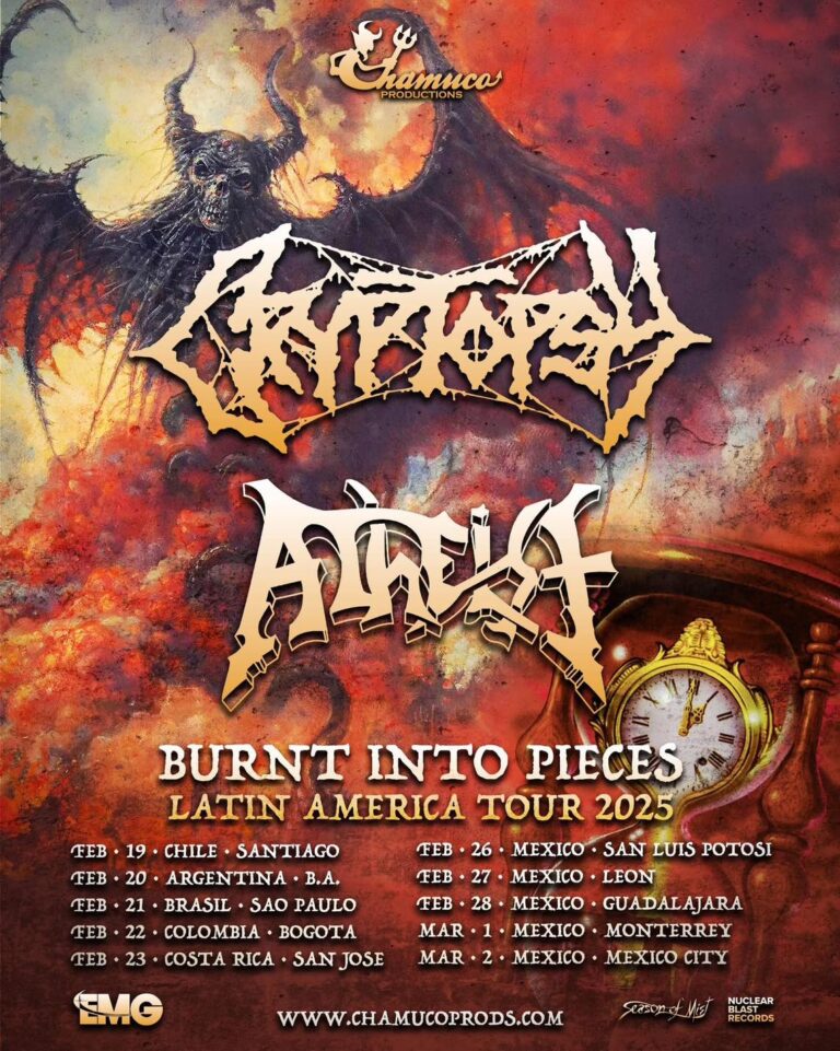 Cryptopsy + Atheist – Burst Into Pieces Latin America Tour 2025: México