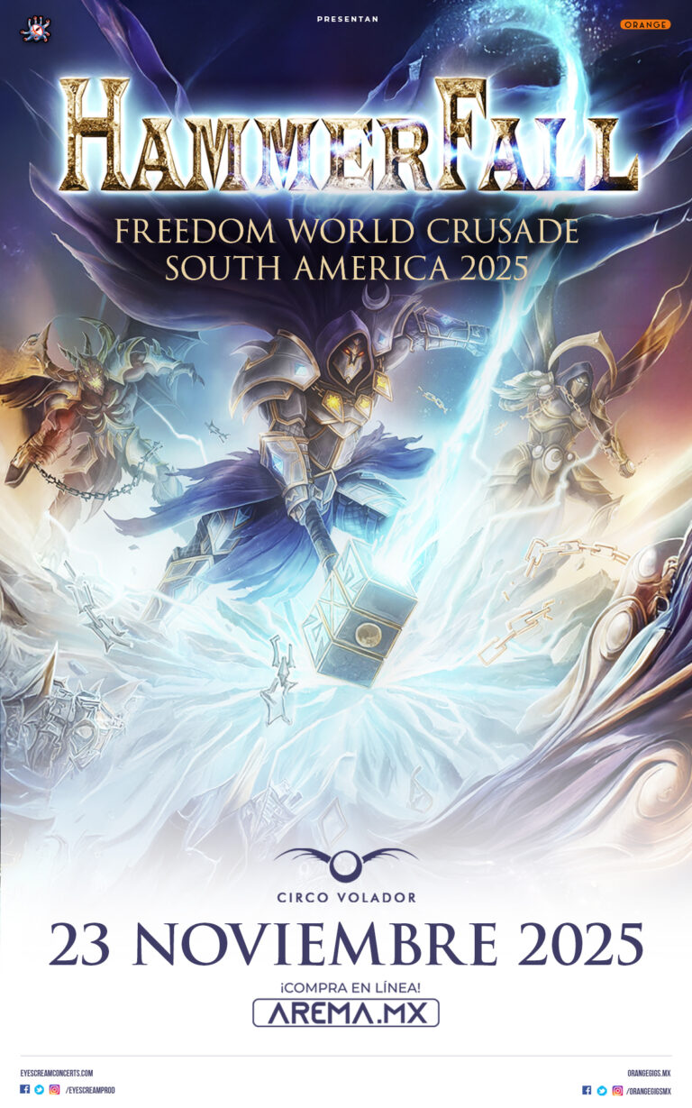 HammerFall en concierto en CDMX, México 2025
