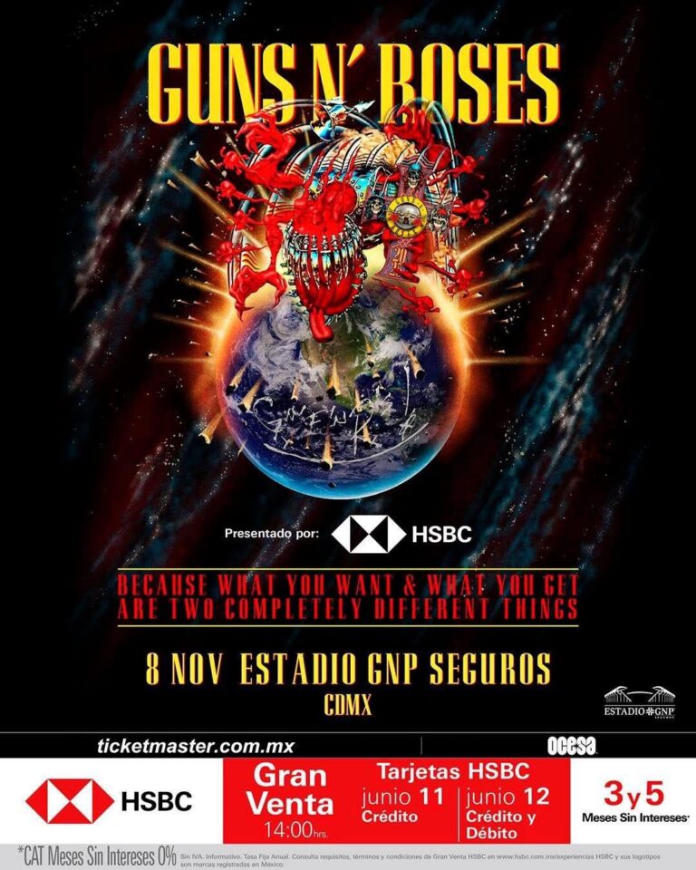 Guns ‘N Roses en CDMX, México 2025, Boletos, Precios