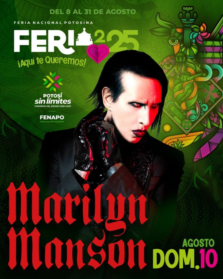 Marilyn Manson en México, Feria Nacional Potosina 2025, toda la información