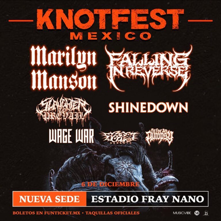 Knotfest México 2025 Cartel Final de Bandas y Boletos