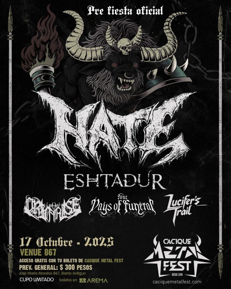 Pre Fiesta Oficial del Cacique Metal Fest 2025, Hate, Eshtadur y más