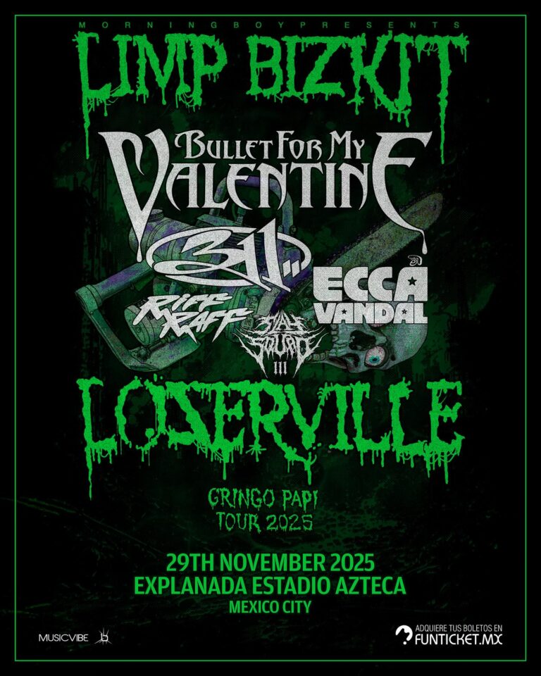 Limp Bizkit en México 2025: Boletos, Sede y Bandas Invitadas