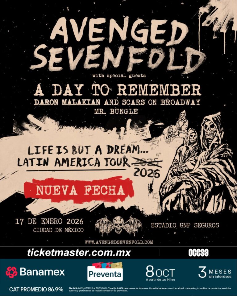 Avenged Sevenfold en México 2026