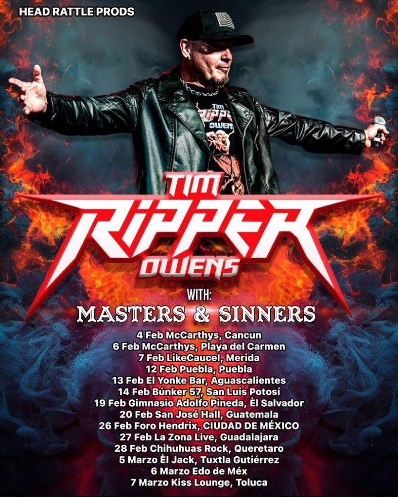 Tim Ripper Owens, se prepara para una gira por México y Centroamérica en 2026