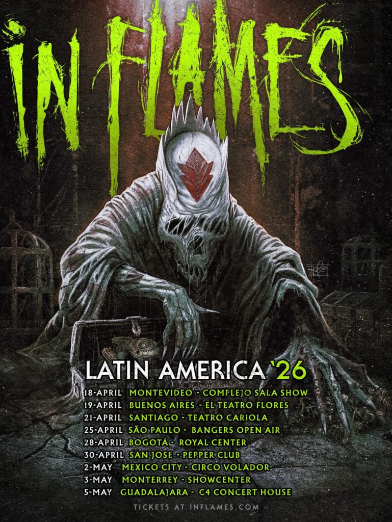 In Flames realizará una gira por México y Latinoamérica en 2026