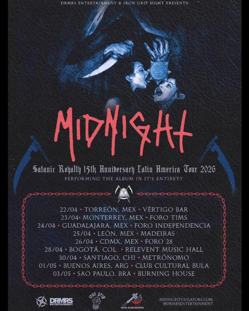 Midnight realizará una gira por México y Latinoamérica en abril y mayo de 2026
