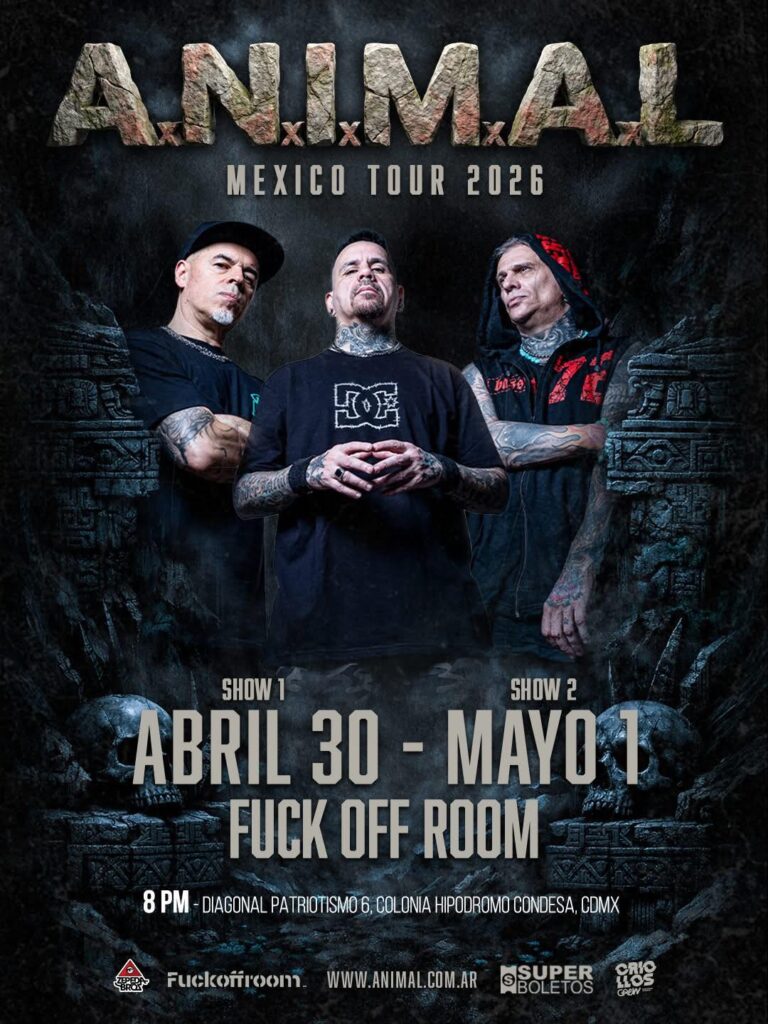 A.N.I.M.A.L anunció las tres primeras fechas de su tour por México