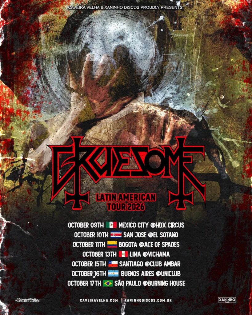 Gruesome, realizará una gira de 9 conciertos por Latinoamérica
