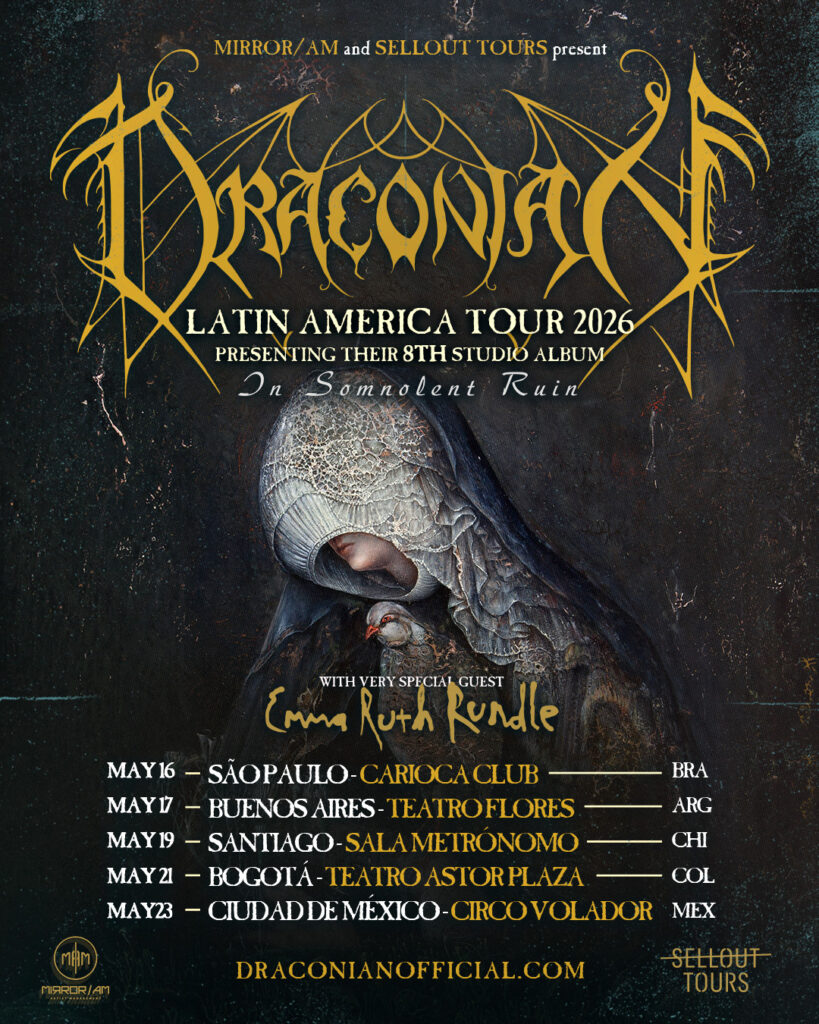 Draconian realizará una mini gira Latinoamericana en mayo de 2026