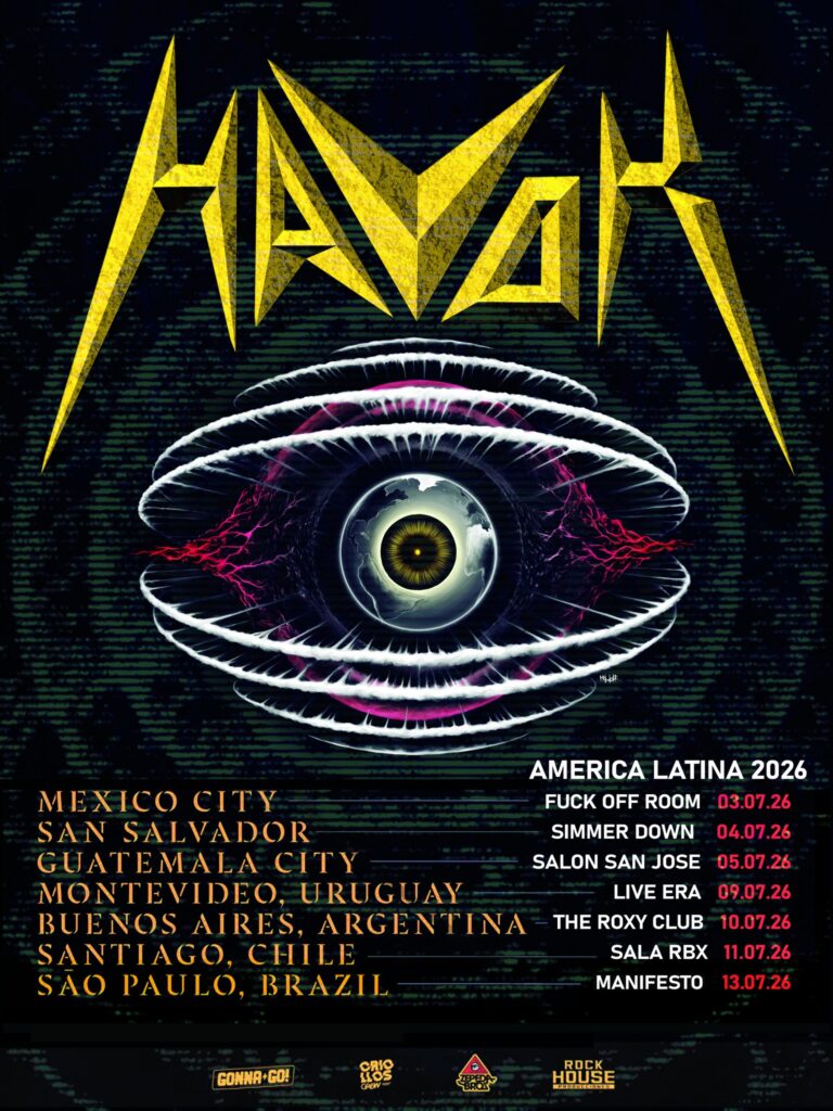 Havok anunció una gira de siete conciertos por México y Latinoamérica. 