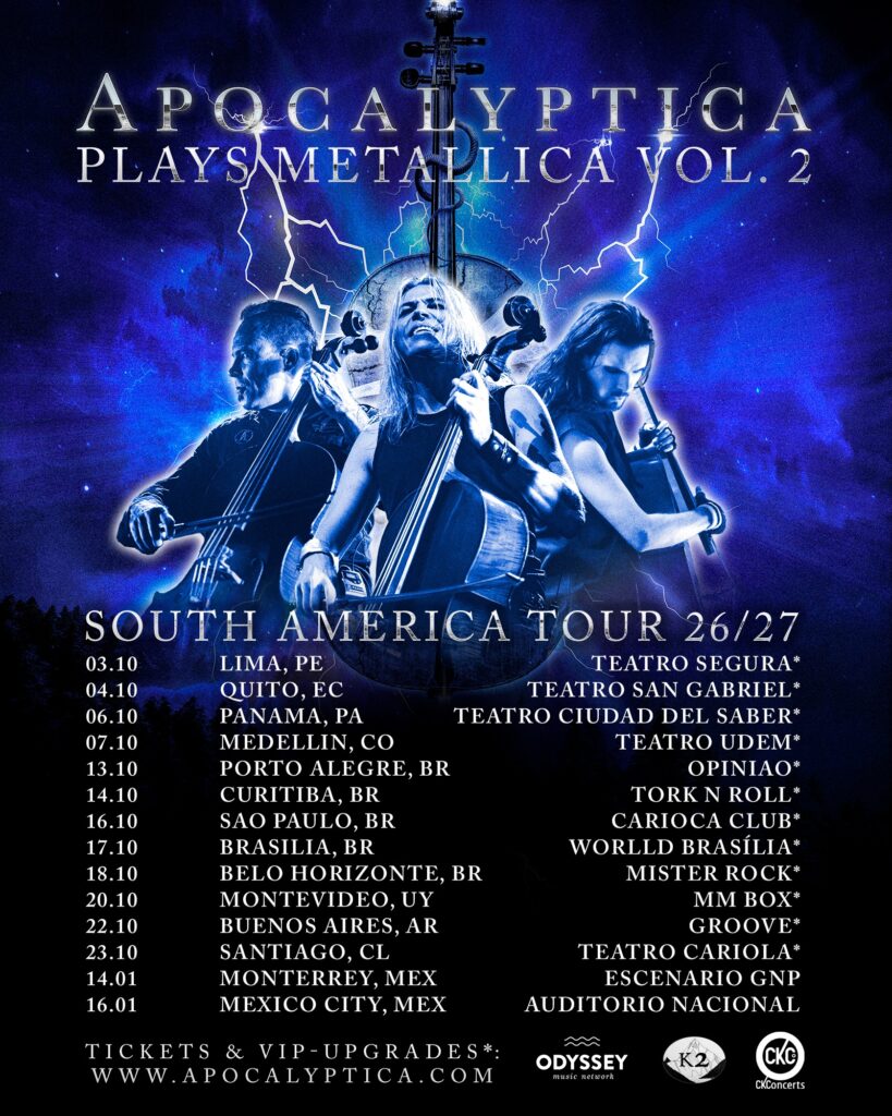Apocalyptica regresará al continente americano