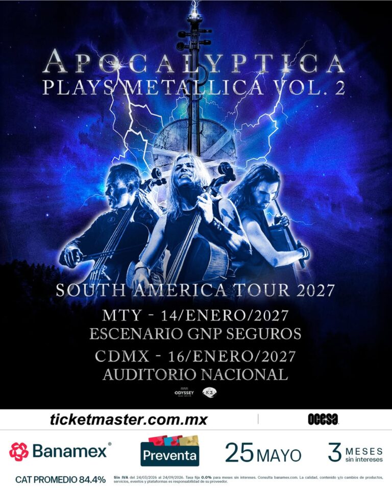 Apocalyptica en México, Monterrey y CDMX 2027