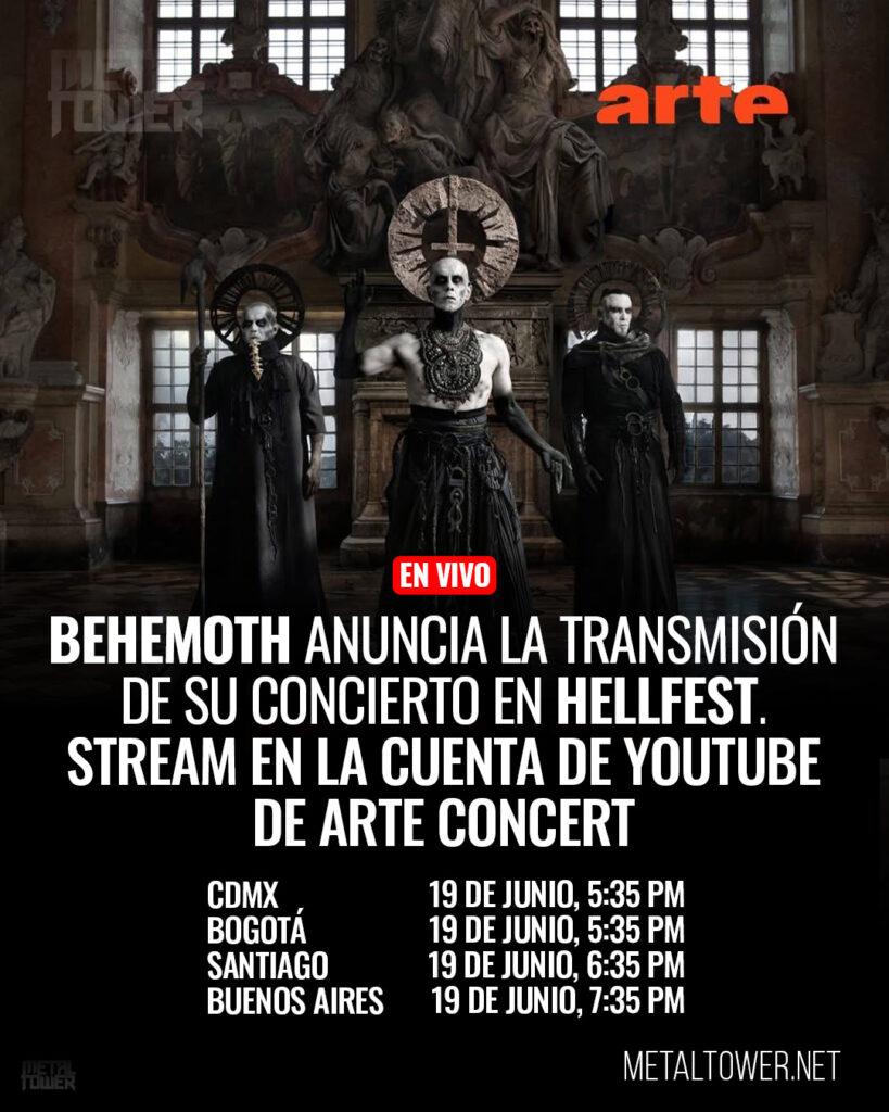 Behemoth anuncia la transmisión en vivo de su concierto en Hellfest