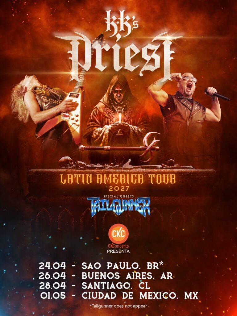 KK's Priest confirma gira por Latinoamérica en 2027 y traerá a Tailgunner como invitados especiales