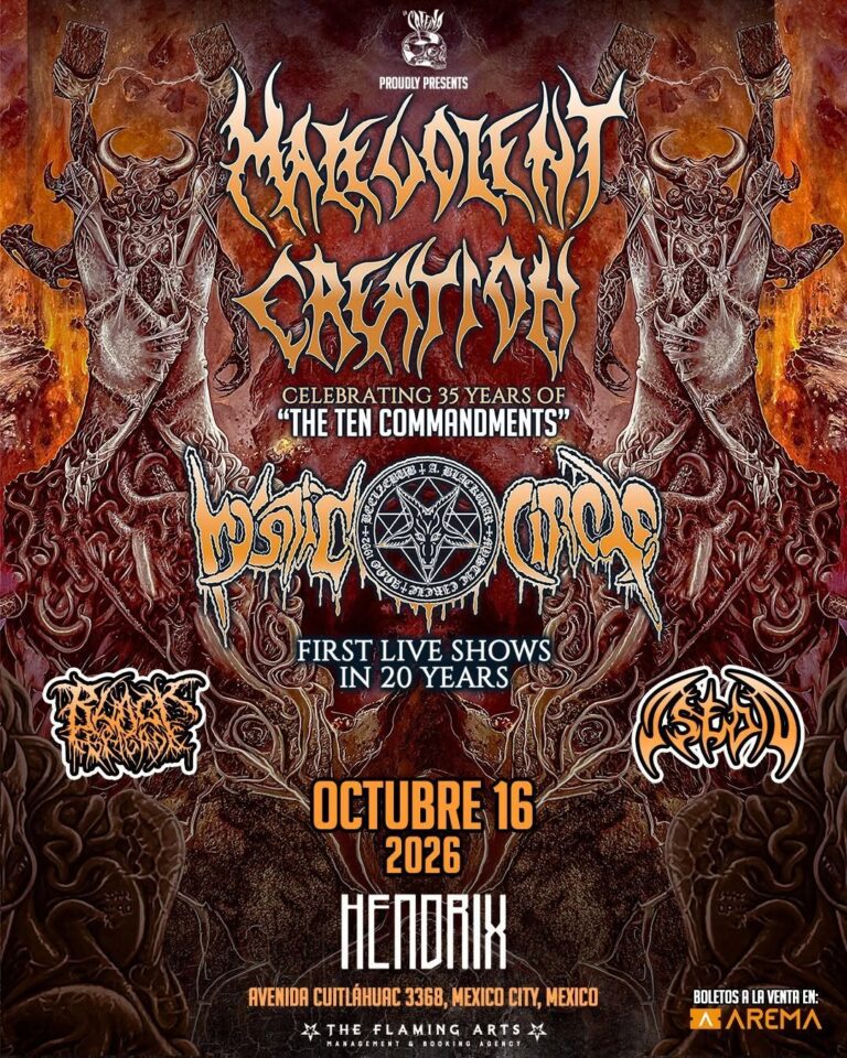 Malevolent Creation y Mystic Circle CDMX – México 2026