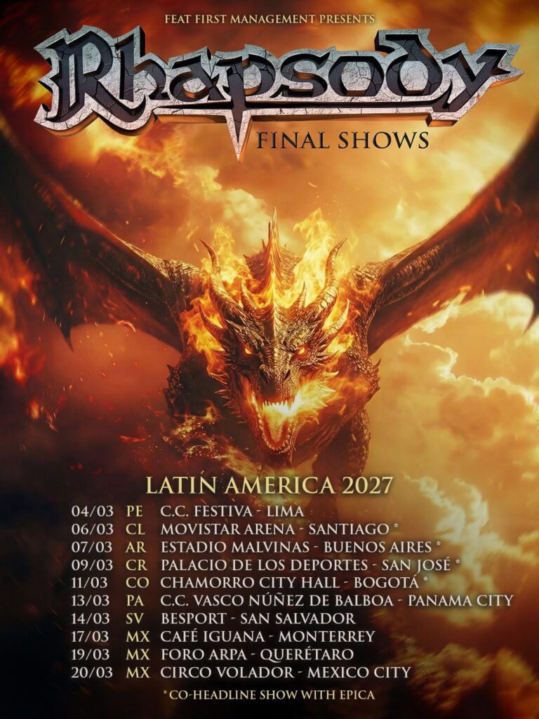Rhapsody (Turilli/Lione) anuncia sus Conciertos Finales en Latinoamérica