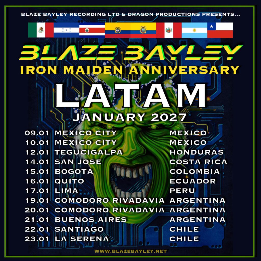 Blaze Bayley regresa a México y Latinoamérica en 2027